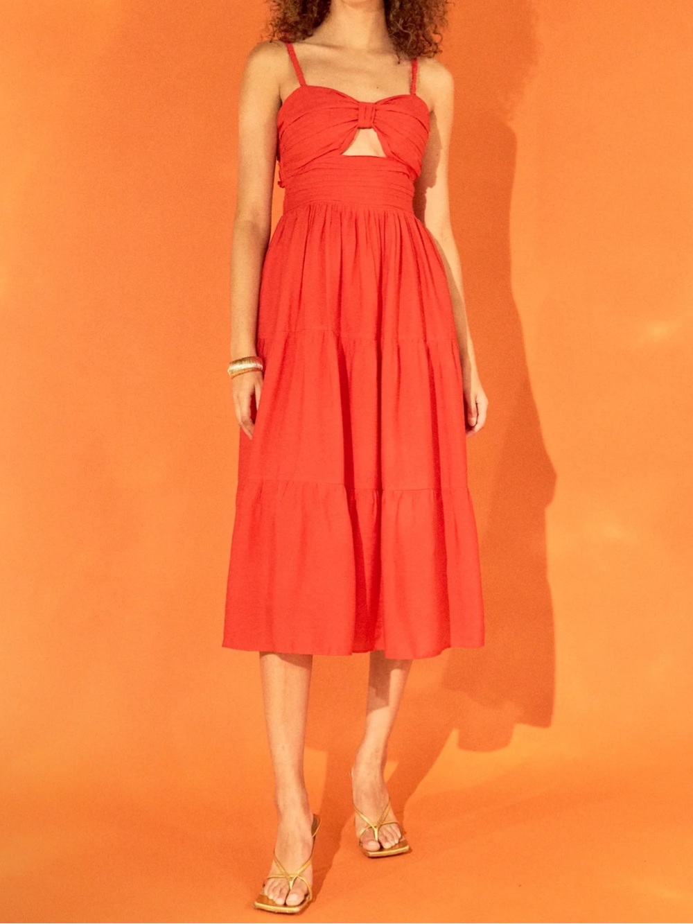 ENDLESS ROSE Cut Out Open Back Midi Dress NWOT